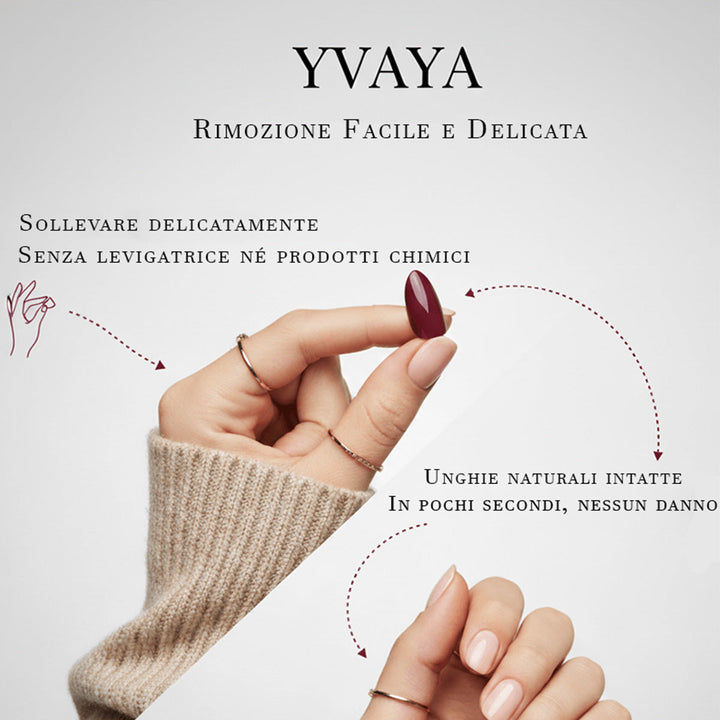 Unghie Finte Burgundy - Eleganza Autunnale in 5 Minuti YVAYA