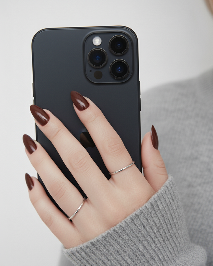 Press On Nails Burgundy - Eleganza Autunnale in 5 Minuti YVAYA