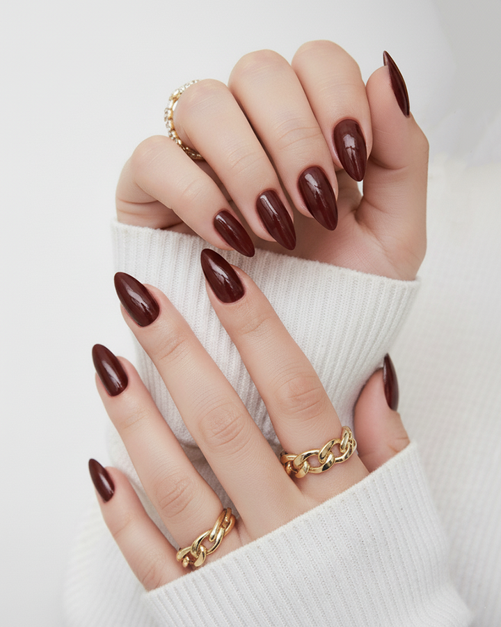 Press On Nails Burgundy - Eleganza Autunnale in 5 Minuti YVAYA